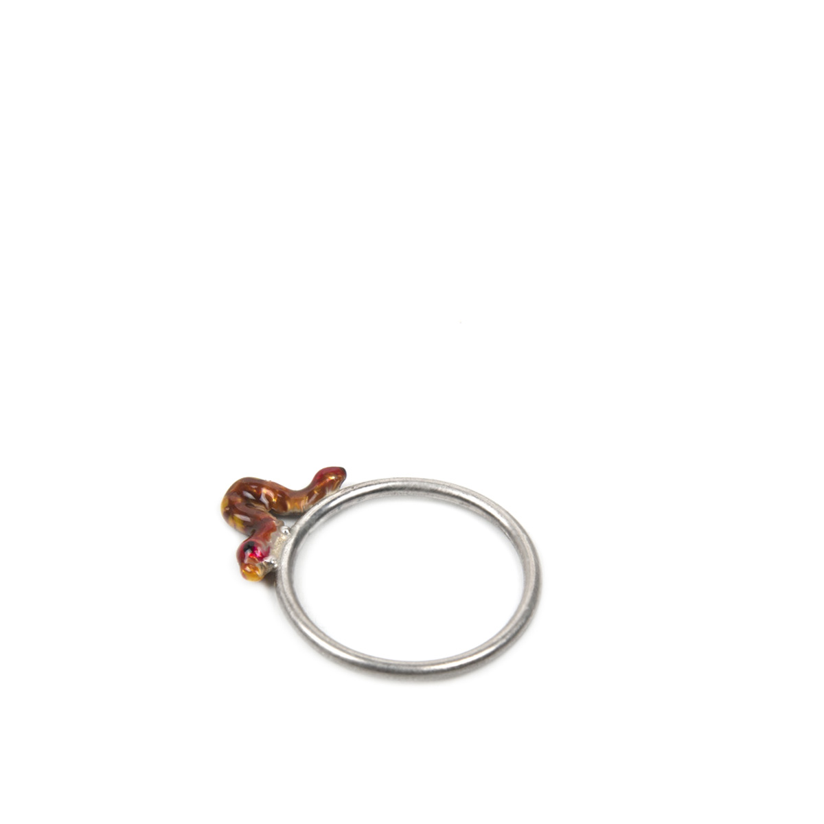 Anello bruchetto rosso - immagine 2