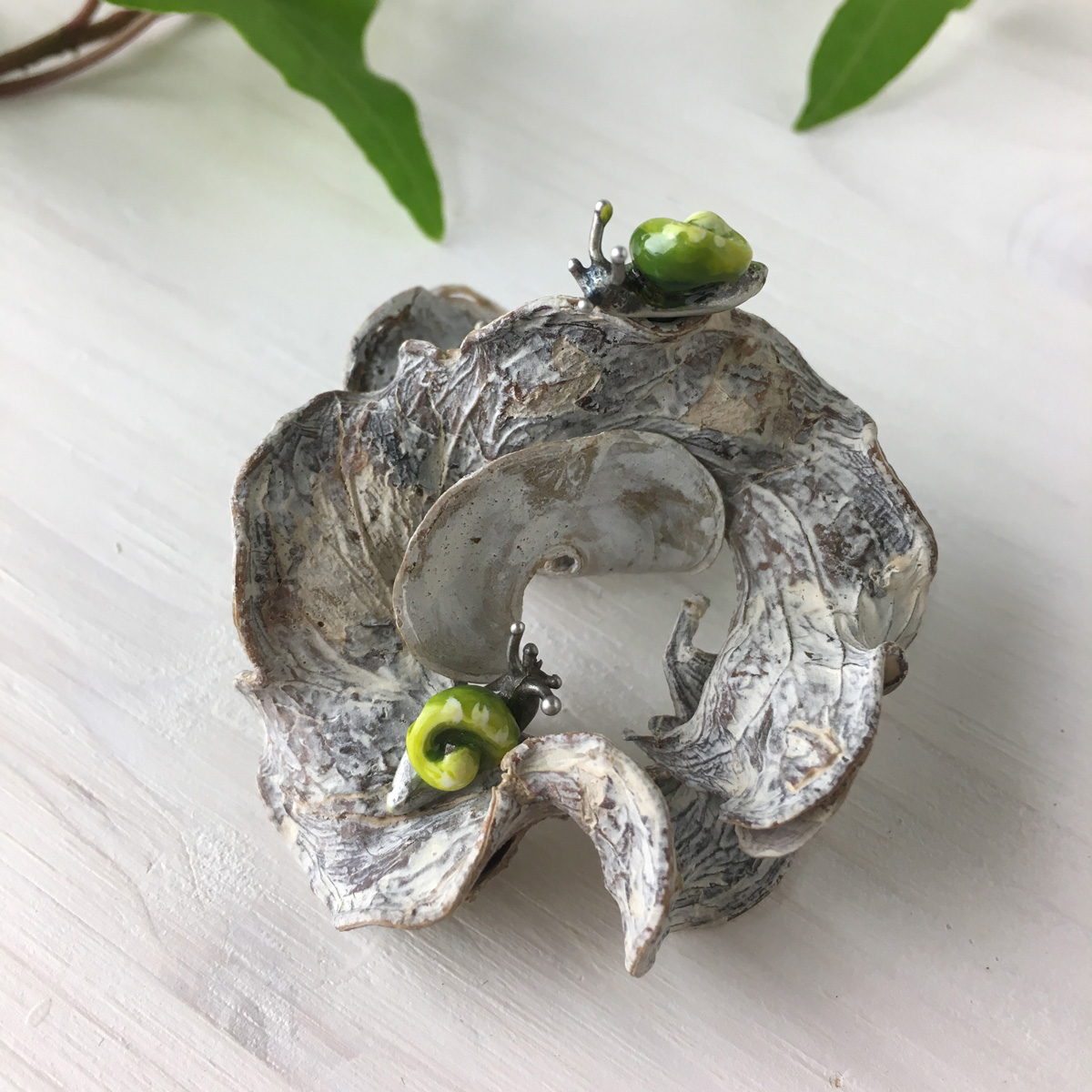 Orecchini chiocciole verdi - immagine 3