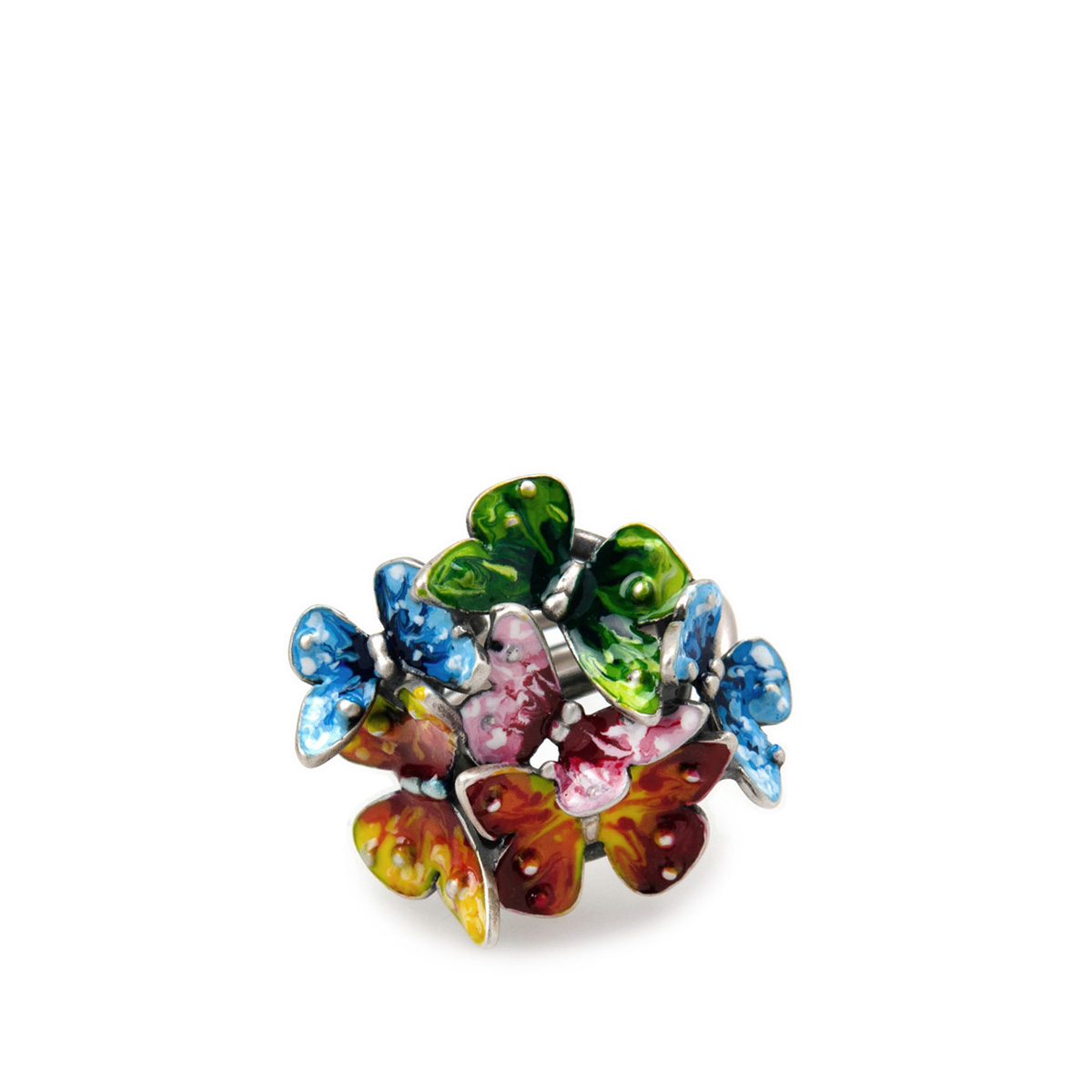Anello bouquet di farfalle multicolor - immagine 2