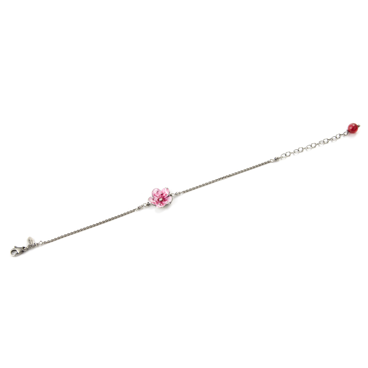 Bracciale fiore rosa - immagine 2