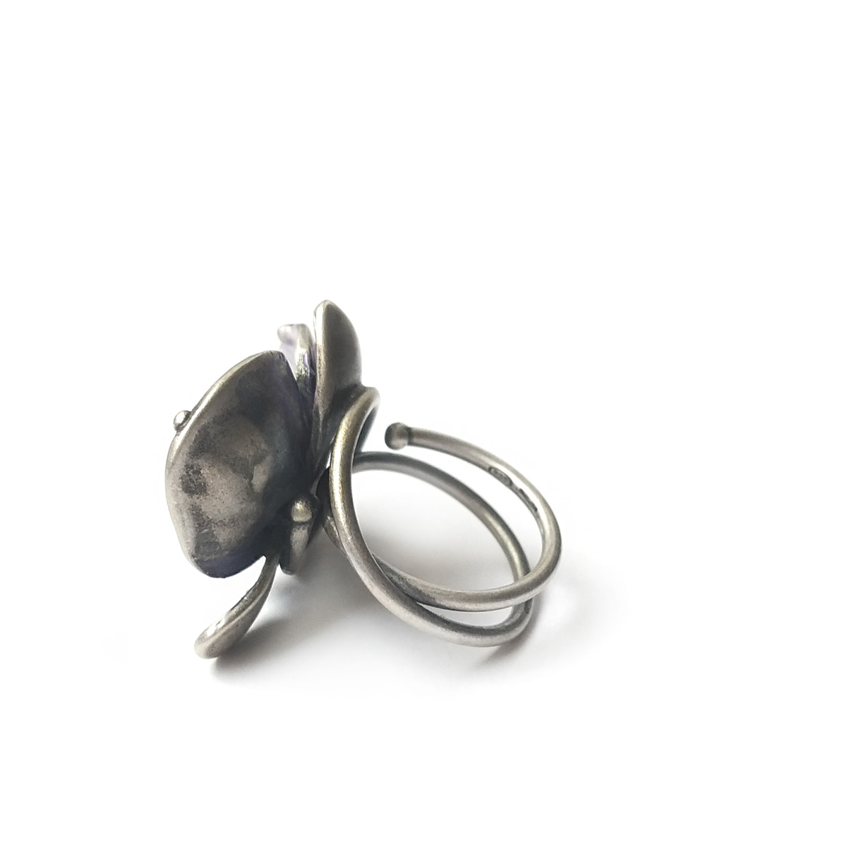 Anello orchidea viola - immagine 3