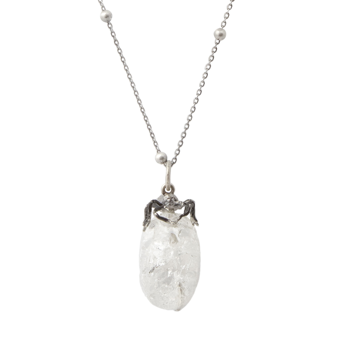 Collana lunga con ragnetto e cristallo - immagine 2