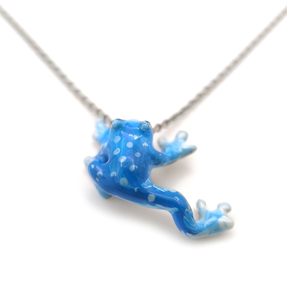 Collana con rana azzurra - immagine 3