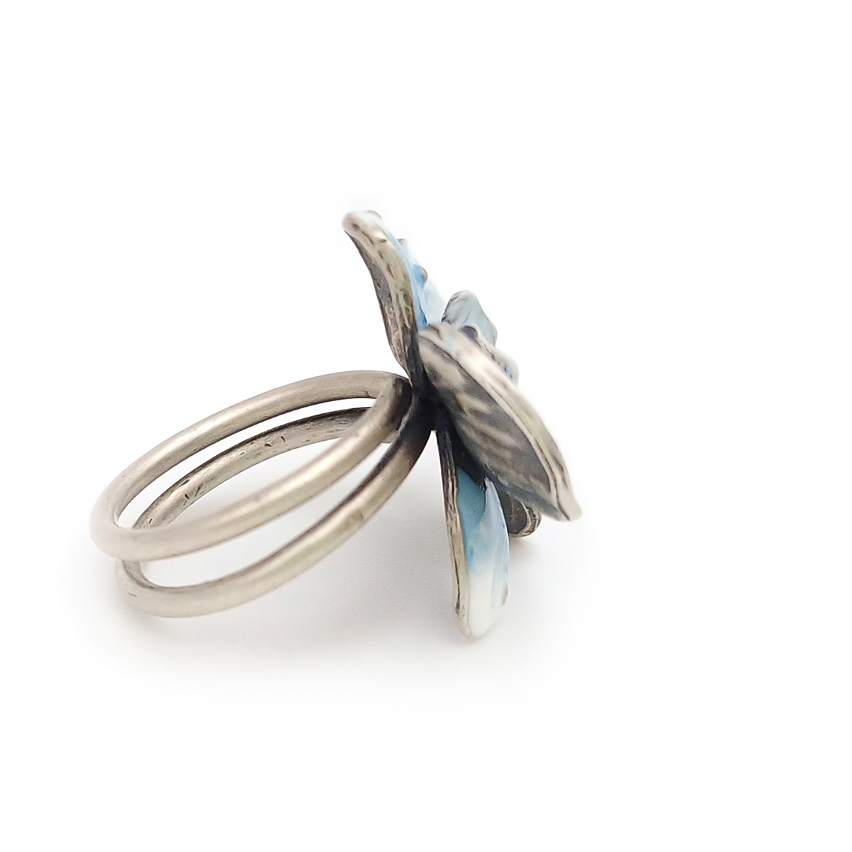 Anello orchidea azzurra - immagine 3