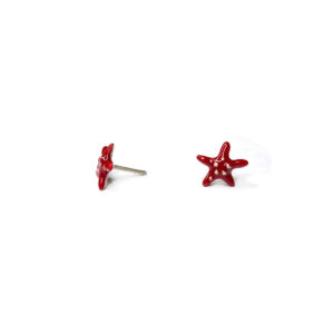 Orecchini piccole stelle marine rosse