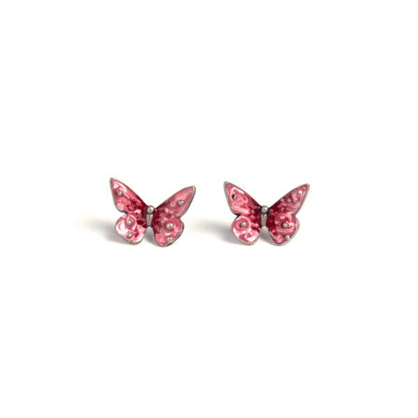 Orecchini farfalline rosa - immagine 2